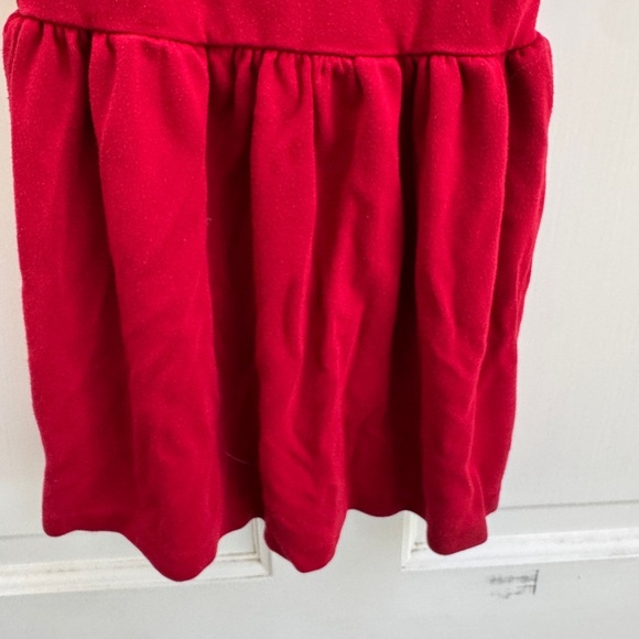 Polo by Ralph Lauren 3T Girls Red Fit and Flare Scoop Neck Short Sleeve Dress - Picture 3 of 5